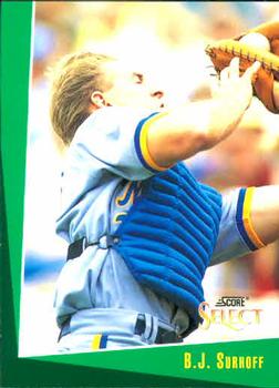 #62 B.J. Surhoff - Milwaukee Brewers - 1993 Select Baseball