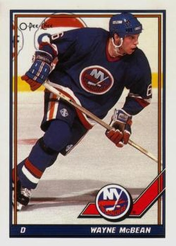 #62 Wayne McBean - New York Islanders - 1991-92 O-Pee-Chee Hockey