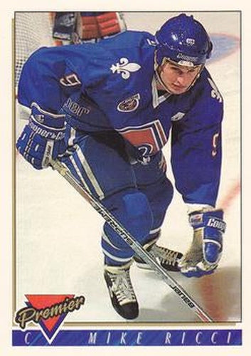 #62 Mike Ricci - Quebec Nordiques - 1993-94 Topps Premier Hockey