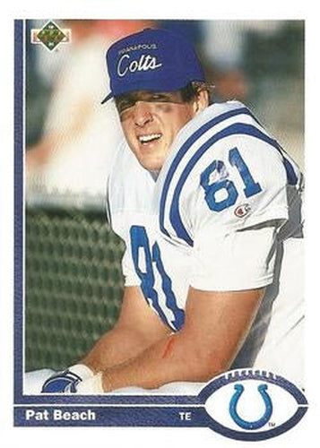 #62 Pat Beach - Indianapolis Colts - 1991 Upper Deck Football