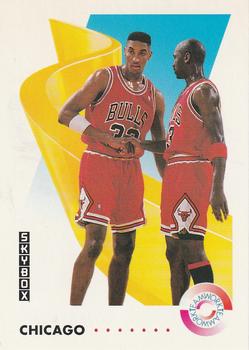 #462 Michael Jordan / Scottie Pippen - Chicago Bulls - 1991-92 SkyBox Basketball