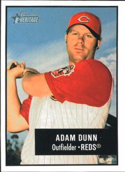 #62 Adam Dunn - Cincinnati Reds - 2003 Bowman Heritage Baseball