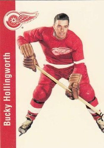#62 Bucky Hollingworth - Detroit Red Wings - 1994 Parkhurst Missing Link 1956-57 Hockey