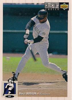 #62 Daryl Boston - Colorado Rockies - 1994 Collector's Choice Baseball