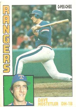 #62 Dave Hostetler - Texas Rangers - 1984 O-Pee-Chee Baseball