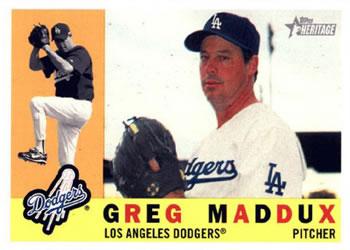 #62 Greg Maddux - Los Angeles Dodgers - 2009 Topps Heritage Baseball