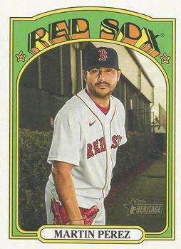 #62 Martin Perez - Boston Red Sox - 2021 Topps Heritage Baseball