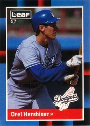 #62 Orel Hershiser - Los Angeles Dodgers - 1988 Leaf Baseball