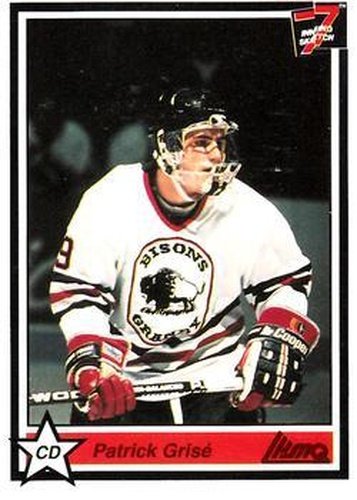 #62 Patrick Grise - Granby Bisons - 1990-91 7th Inning Sketch QMJHL Hockey