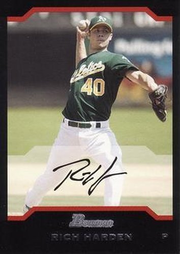 #62 Rich Harden - Oakland Athletics - 2004 Bowman Baseball