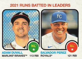 #62 Salvador Perez / Adam Duvall - Kansas City Royals / Atlanta Braves - 2022 Topps Heritage Baseball