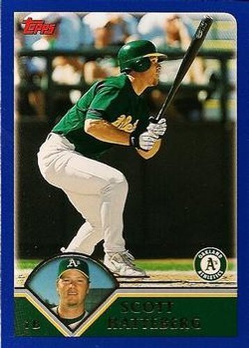 #62 Scott Hatteberg - Oakland Athletics - 2003 Topps Baseball