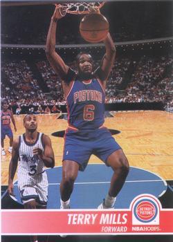 #62 Terry Mills - Detroit Pistons - 1994-95 Hoops Basketball