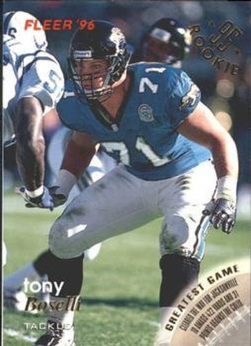 #62 Tony Boselli - Jacksonville Jaguars - 1996 Fleer Football