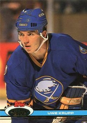 #62 Uwe Krupp - Buffalo Sabres - 1991-92 Stadium Club Hockey