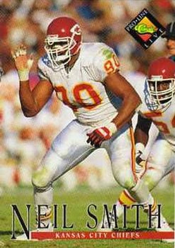 #62 Neil Smith - Kansas City Chiefs - 1994 Pro Line Live Football