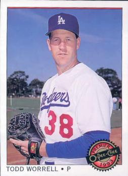 #62 Todd Worrell - Los Angeles Dodgers - 1993 O-Pee-Chee Premier Baseball