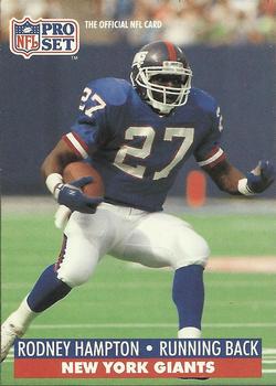 #62 Rodney Hampton - New York Giants - 1991 Pro Set Football