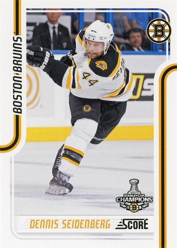 #62 Dennis Seidenberg - Boston Bruins - 2011-12 Score Hockey