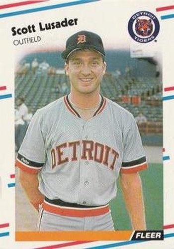 #62 Scott Lusader - Detroit Tigers - 1988 Fleer Baseball