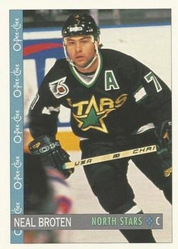 #62 Neal Broten - Minnesota North Stars - 1992-93 O-Pee-Chee Hockey