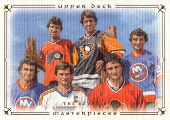 #62 Brian Sutter / Brent Sutter / Darryl Sutter / Duane Sutter / Rich Sutter / Ron Sutter - Philadelphia Flyers / Pittsburgh Penguins / New York Islanders / St. Louis Blues / Chicago Blackhawks - 2008-09 Upper Deck Masterpieces Hockey