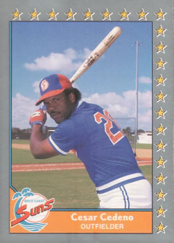 #62 Cesar Cedeno - Gold Coast Suns - 1990 Pacific Senior League Baseball