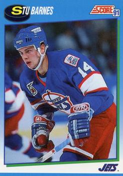 #630 Stu Barnes - Winnipeg Jets - 1991-92 Score Canadian Hockey