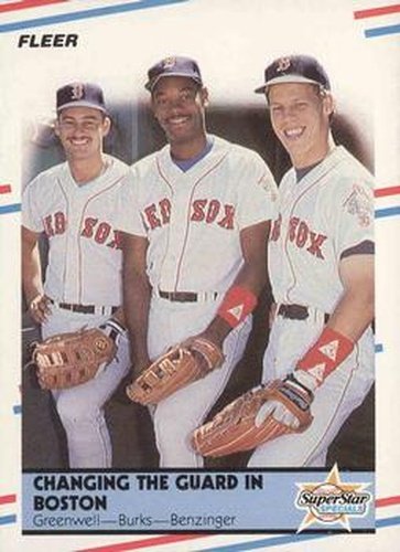 #630 Mike Greenwell / Ellis Burks / Todd Benzinger - Boston Red Sox - 1988 Fleer Baseball