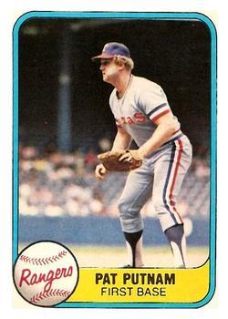 #630 Pat Putnam - Texas Rangers - 1981 Fleer Baseball