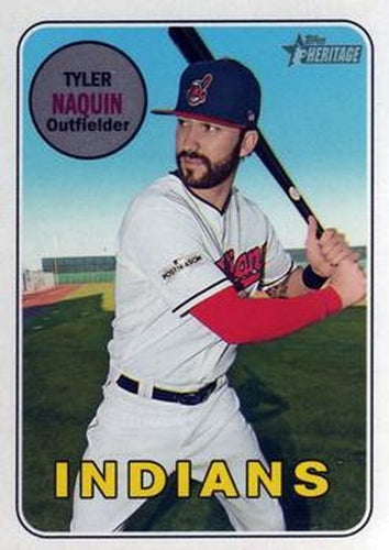 #630 Tyler Naquin - Cleveland Indians - 2018 Topps Heritage Baseball