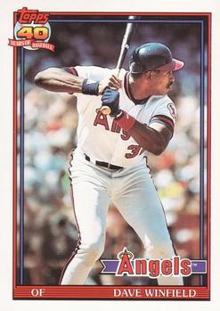 #630 Dave Winfield - California Angels - 1991 O-Pee-Chee Baseball