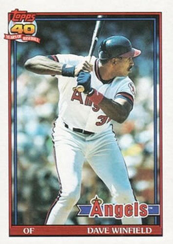 #630 Dave Winfield - California Angels - 1991 Topps Baseball