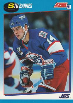 #630 Stu Barnes - Winnipeg Jets - 1991-92 Score Canadian Bilingual Hockey