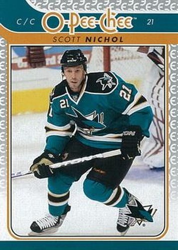 #631 Scott Nichol - San Jose Sharks - 2009-10 O-Pee-Chee Hockey