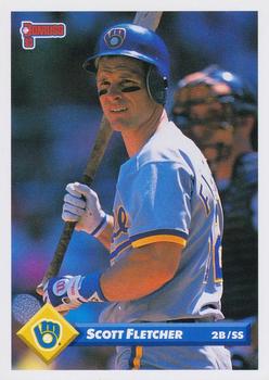 #631 Scott Fletcher - Milwaukee Brewers - 1993 Donruss Baseball