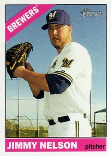 #631 Jimmy Nelson - Milwaukee Brewers - 2015 Topps Heritage Baseball