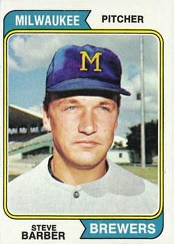 #631 Steve Barber - Milwaukee Brewers - 1974 Topps Baseball