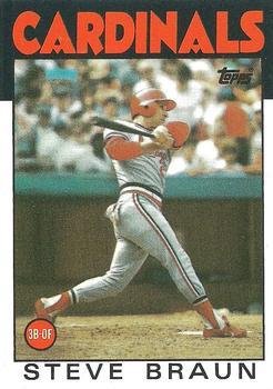 #631 Steve Braun - St. Louis Cardinals - 1986 Topps Baseball