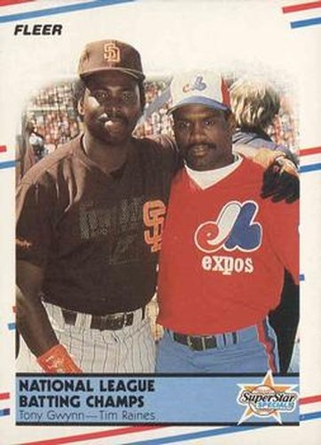 #631 Tony Gwynn / Tim Raines - San Diego Padres / Montreal Expos - 1988 Fleer Baseball