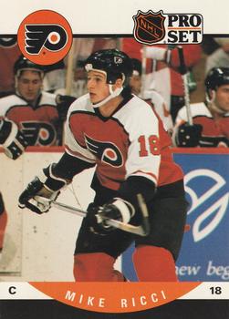 #631 Mike Ricci - Philadelphia Flyers - 1990-91 Pro Set Hockey