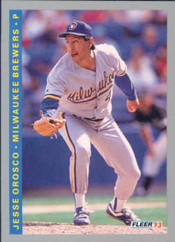 #632 Jesse Orosco - Milwaukee Brewers - 1993 Fleer Baseball