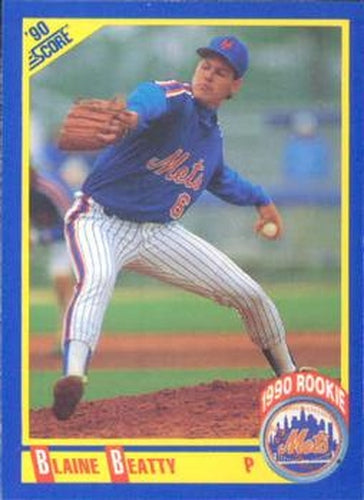 #632 Blaine Beatty - New York Mets - 1990 Score Baseball