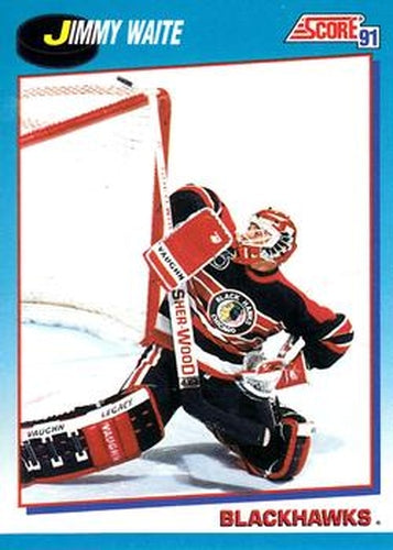 #632 Jimmy Waite - Chicago Blackhawks - 1991-92 Score Canadian Bilingual Hockey