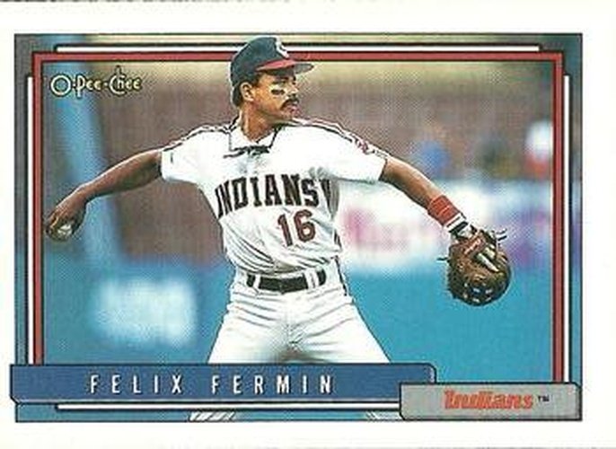 #632 Felix Fermin - Cleveland Indians - 1992 O-Pee-Chee Baseball