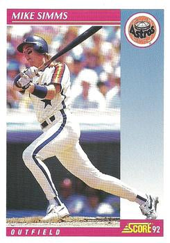 #632 Mike Simms - Houston Astros - 1992 Score Baseball