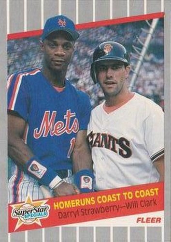 #632 Darryl Strawberry / Will Clark - New York Mets / San Francisco Giants - 1989 Fleer Baseball
