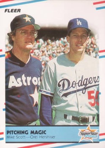 #632 Mike Scott / Orel Hershiser - Houston Astros / Los Angeles Dodgers - 1988 Fleer Baseball