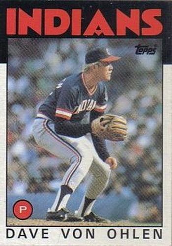 #632 Dave Von Ohlen - Cleveland Indians - 1986 Topps Baseball