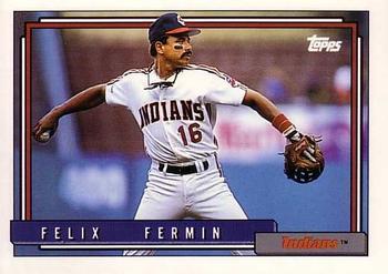 #632 Felix Fermin - Cleveland Indians - 1992 Topps Baseball